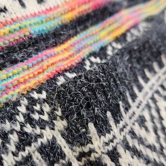 Monteau Los Angeles Hooded Open-Front Cardigan Size Large Knitted Southwestern - Picture 5 of 14